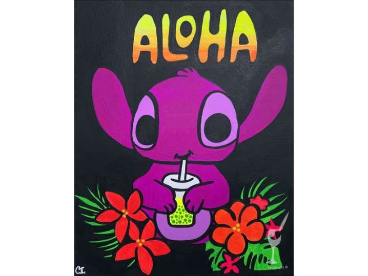 Paint and Sip - Cute Aloha Boba - Austin | Classpop!