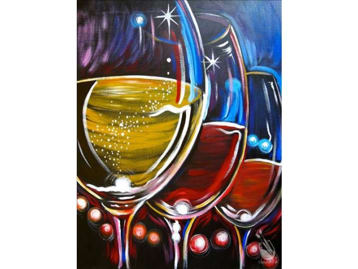 Paint and Sip - Rainbow of Wines Painting - Houston | Classpop!