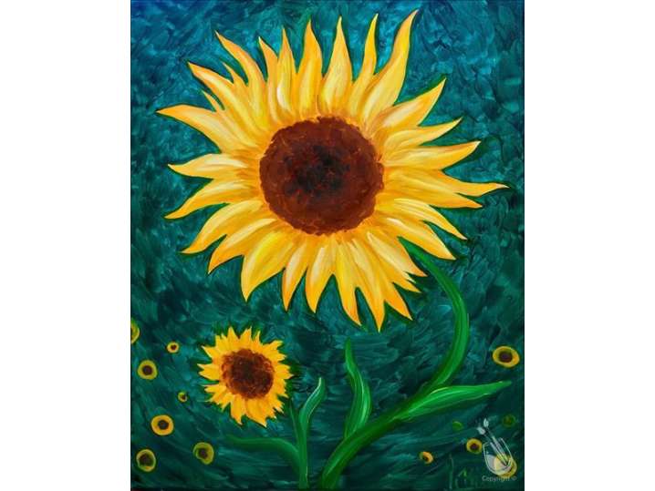 Paint and Sip - Blooming Sunflowers in Breeze - Houston | Classpop!