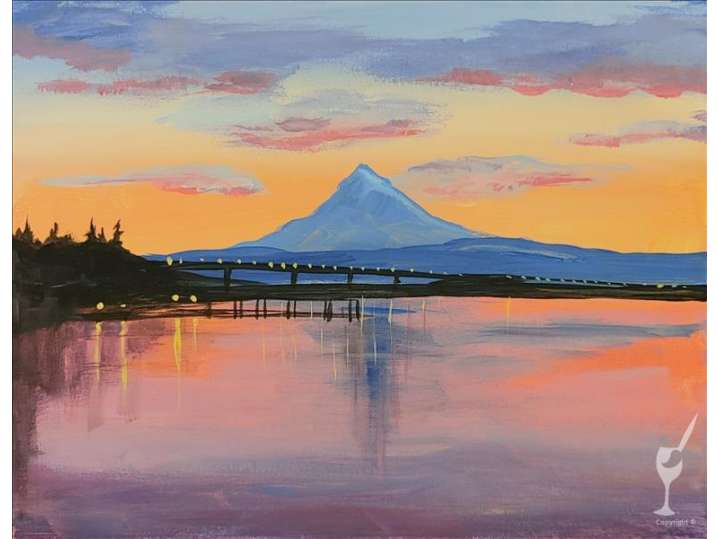 Orange Sunrise Over Bridge