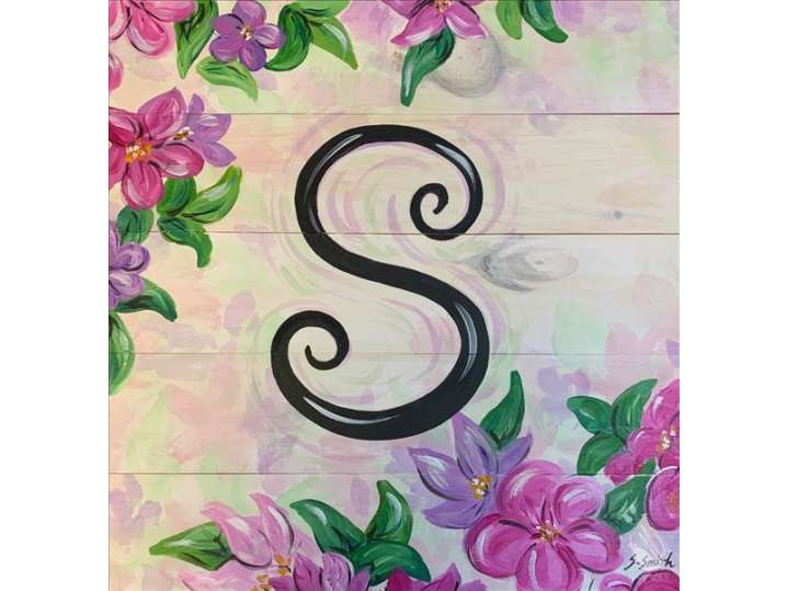 Spring Monogram Floral Design
