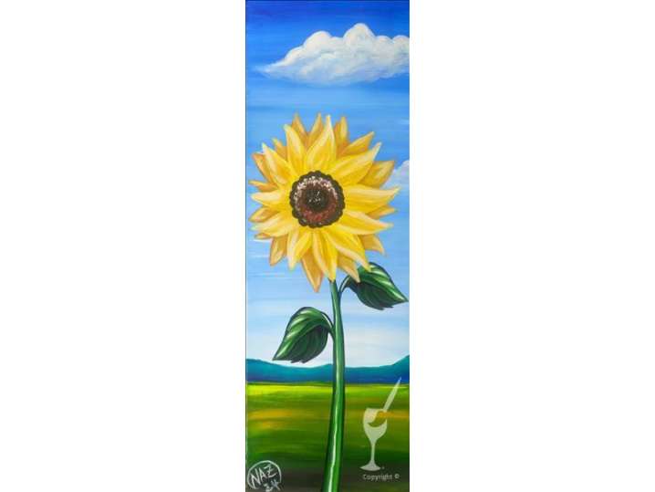 Solo Sunflower Under Blue Sky - Pearland