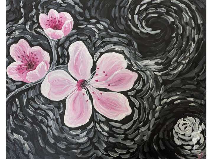 Paint and Sip - Blossom Patterns and Romance - Date Night - Houston ...