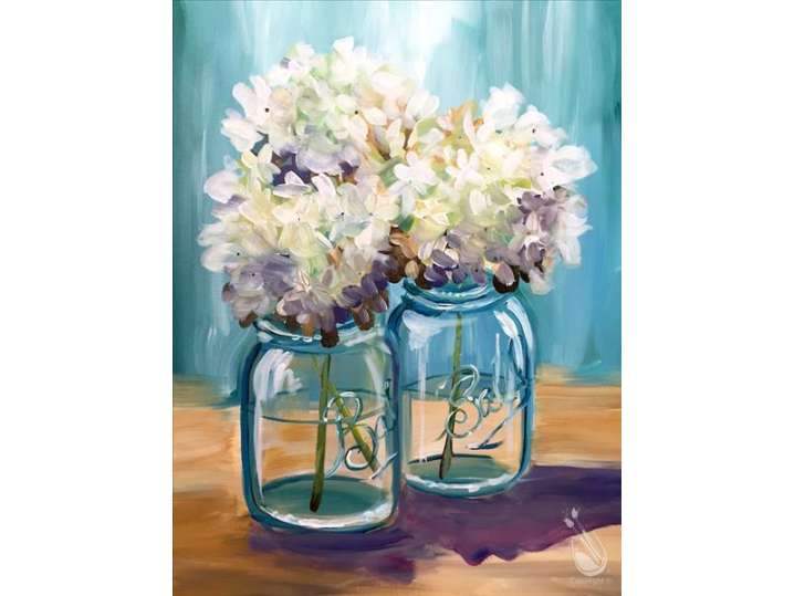 Fresh Hydrangeas in Vase - Pasadena