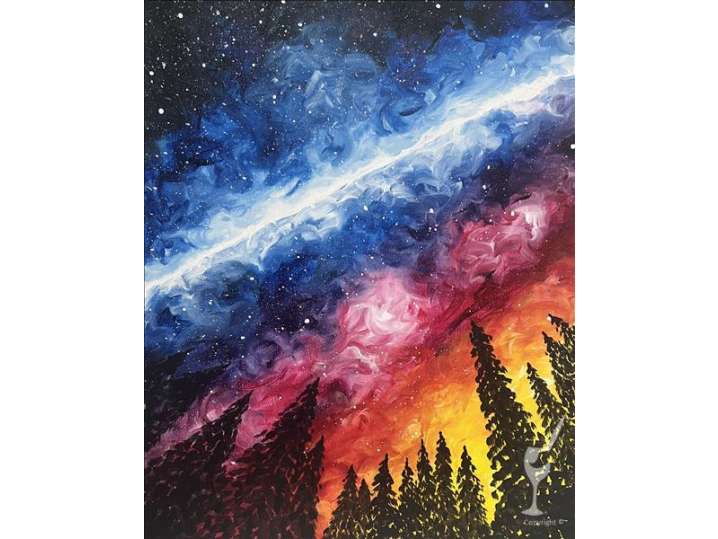 Paint and Sip - The Tall Pine Trees Reach the Heavens - Houston | Classpop!
