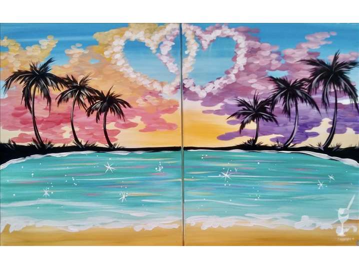 Paint and Sip - Paradise Love Tropical Sunset - Austin | Classpop!