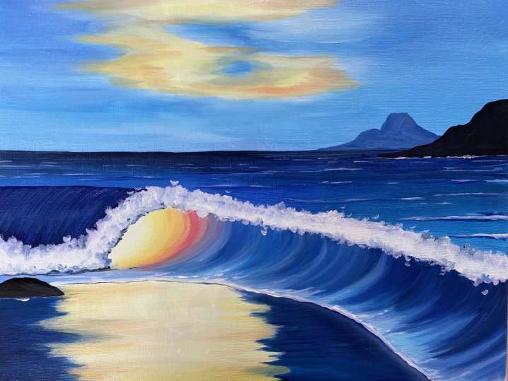 Paint and Sip - Ocean Sunset With Gentle Waves - Orange County | Classpop!