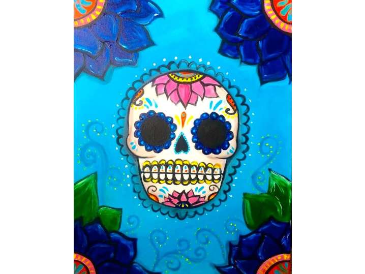 Sugar Skull-Inspired Painting