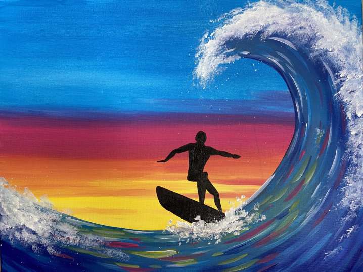 Paint and Sip - Surfing Into the Sunset - Orange County | Classpop!