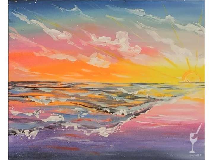 Paint and Sip - Sunset in Neon Tones - Denver | Classpop!