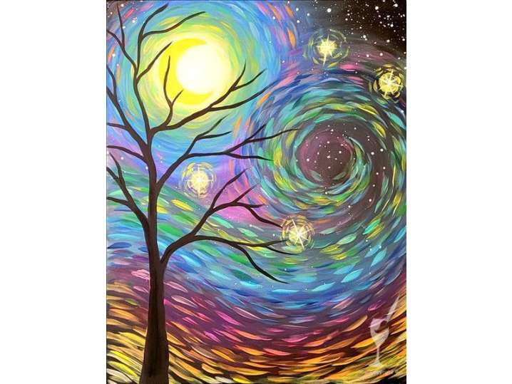 Paint and Sip - Starry Glow Night Sky - Austin | Classpop!