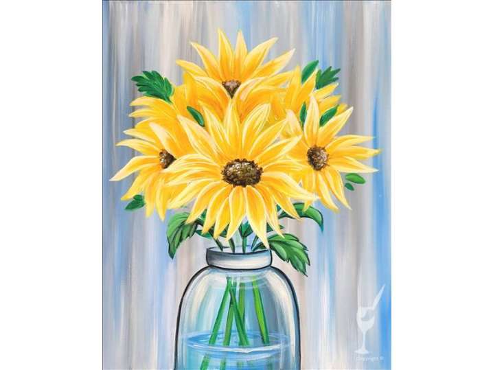 Paint and Sip - Pretty Rustic Sunflowers - Houston | Classpop!