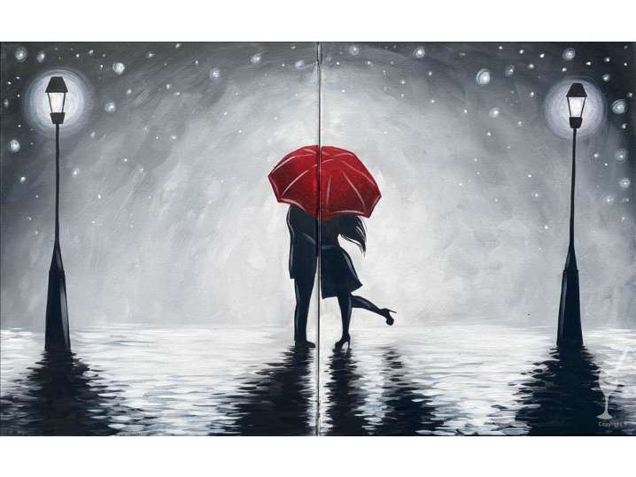 Rainy Romance Kiss - Pasadena