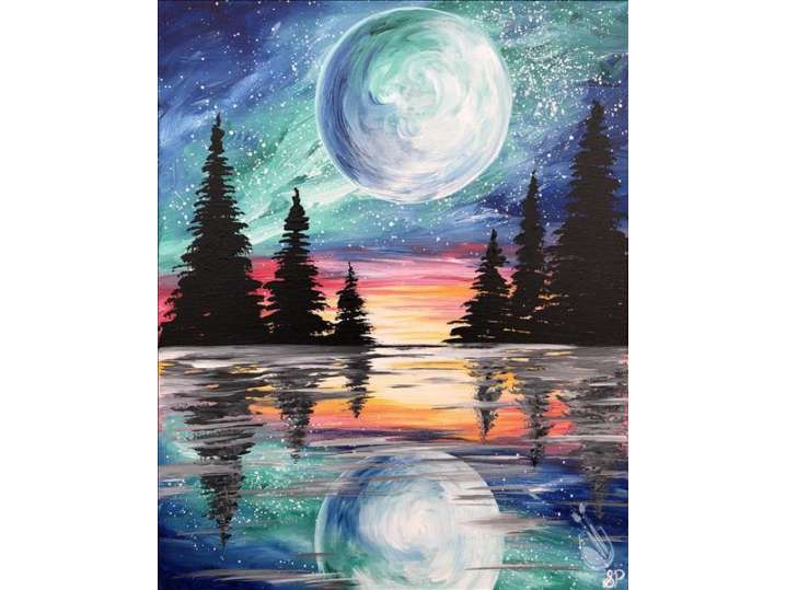 Paint and Sip - Celestial Sparkle and Moonlight - Pasadena | Classpop!