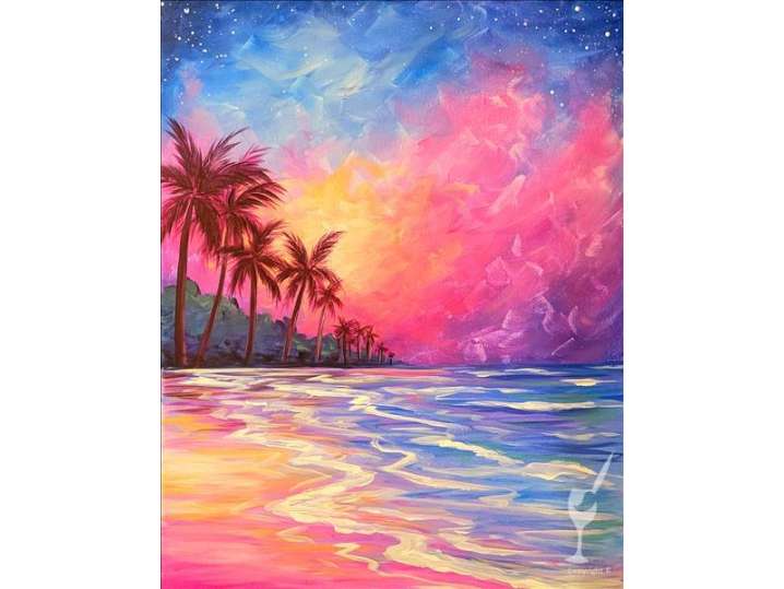 Paint and Sip - Sunset Glow and Palms - Pasadena | Classpop!