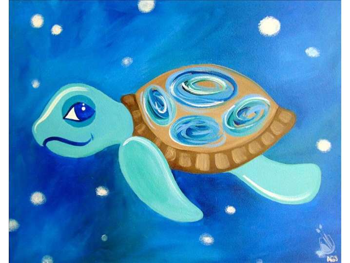 Paint and Sip - Sea Turtle Swim Fun - Houston | Classpop!