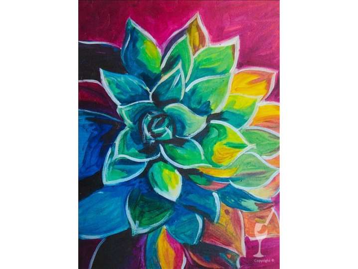 Paint and Sip - Bright and Bold Succulent - New Braunfels | Classpop!