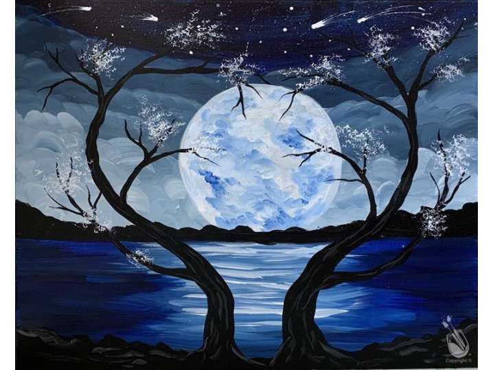 Paint and Sip - Full Moon Reflections - New Braunfels | Classpop!