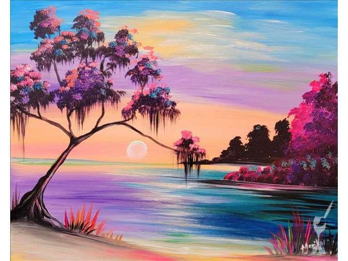Tropical Sunset Lagoon Glow