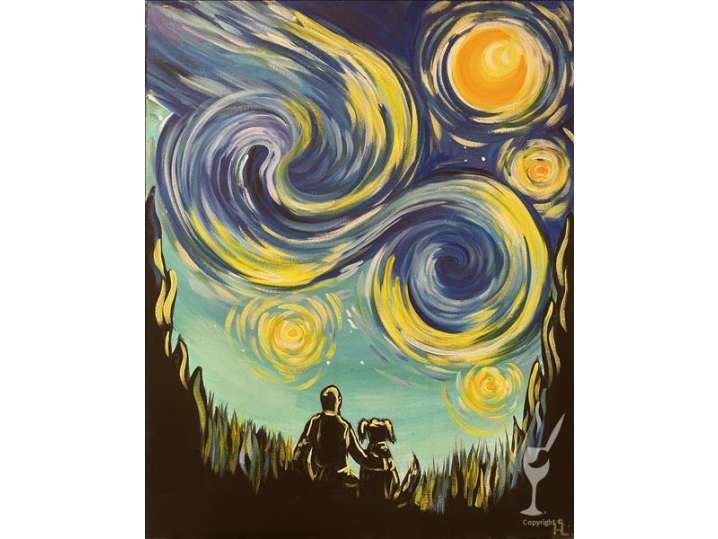 Paint and Sip - Under a Starry Night - New Braunfels | Classpop!