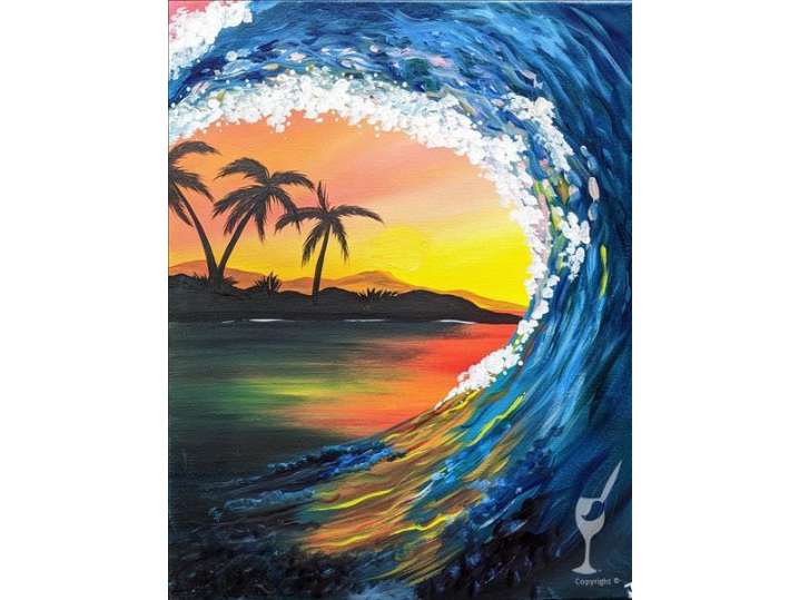 Paint and Sip - Sunset Waves - New Braunfels | Classpop!