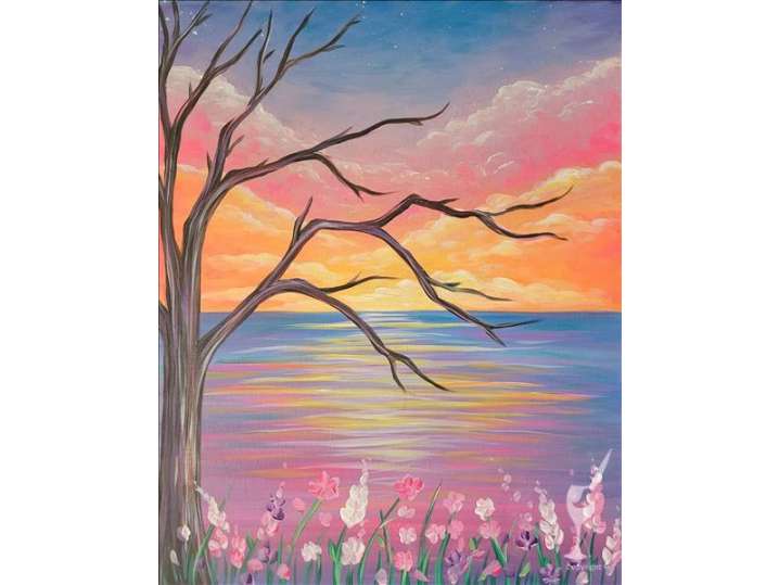 Paint and Sip - Pink Beach Sunset - Houston | Classpop!