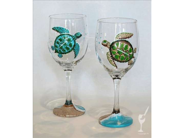 Paint and Sip - Tipsy Turtle Wine Glasses - Houston | Classpop!