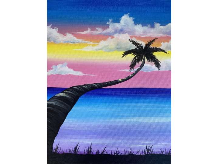 Sunset Palm Tree Silhouette