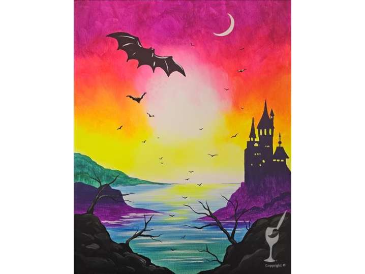 Paint and Sip - Dark Shadows Covering the Misty Castle - Houston ...