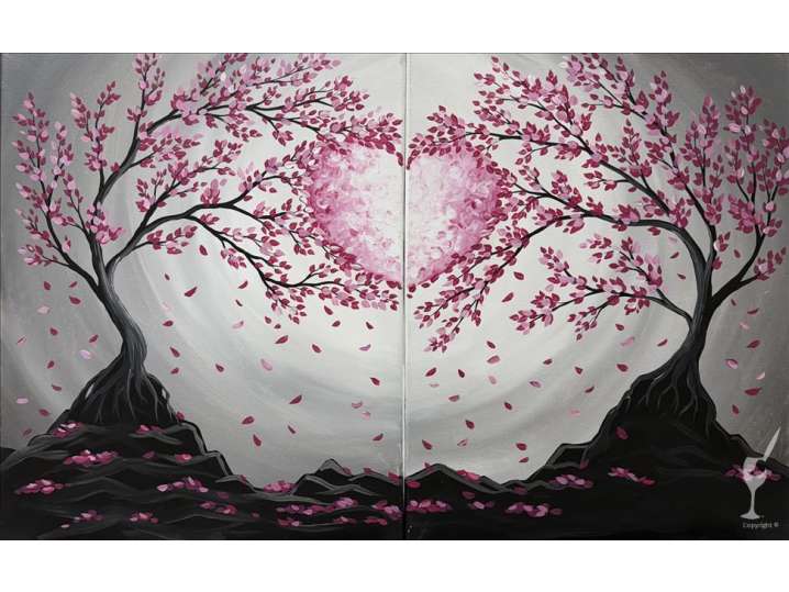 Paint and Sip - The Light of Love Peeking Through Trees - Houston ...