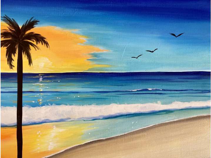 Paint and Sip - Sunset at the Beach - Orange County | Classpop!