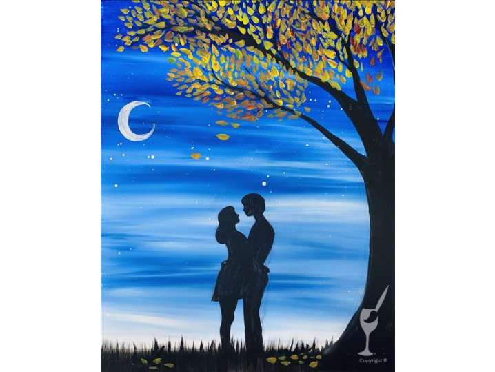 Paint and Sip - Love in the Moonlight - Houston | Classpop!