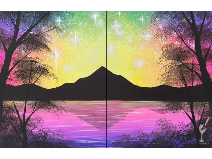 Paint and Sip - Magical Mountain View - Houston | Classpop!