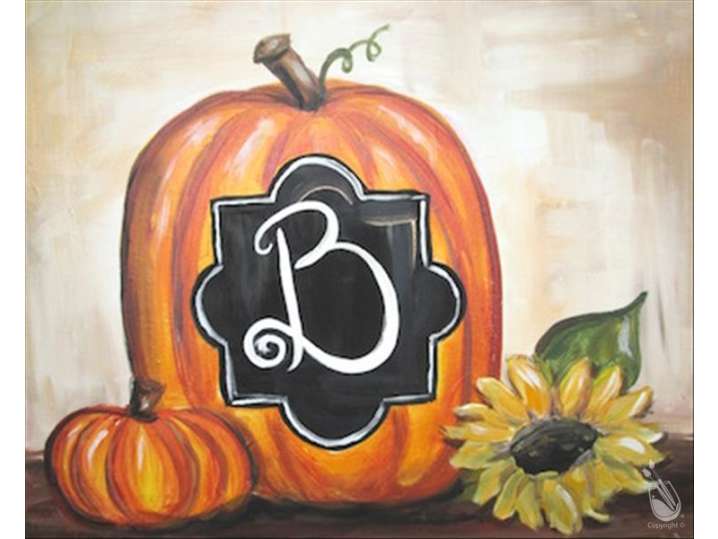 Paint and Sip - Fall Monogram - New Braunfels | Classpop!