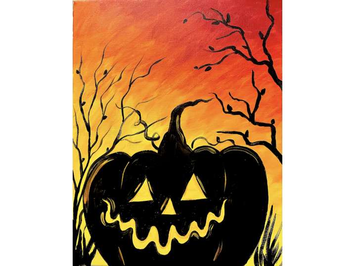 Bright Haunted Pumpkin