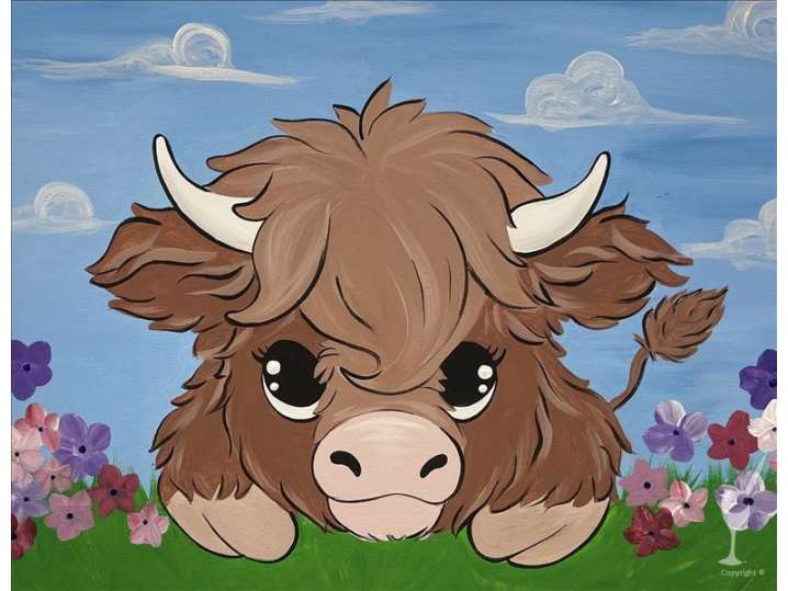 Playful Highland Calf - Baytown