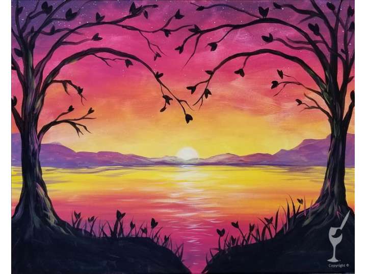 Paint and Sip - Romantic Sunset Lake - New Braunfels | Classpop!