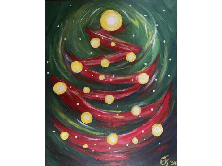 Festive Christmas Swirl Tree