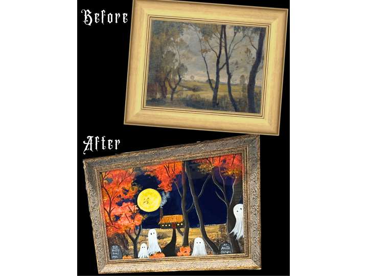 Vintage Halloween Painting