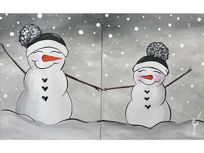 Baby and Parent Snowmen Duo - Family Fun