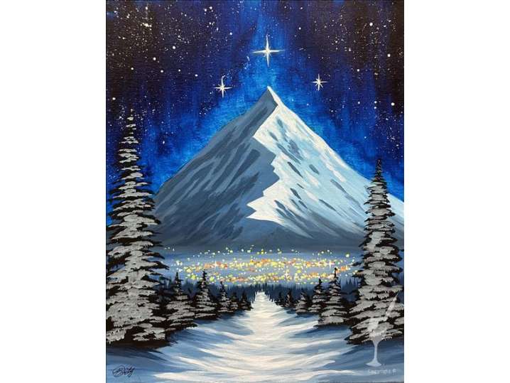 Winter Night in the Mountains