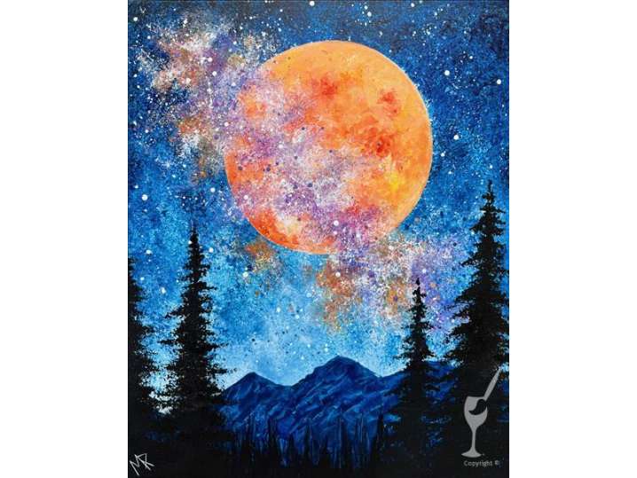 Paint and Sip - Galaxy Over the Harvest Moon - Houston | Classpop!