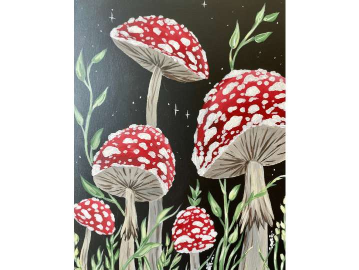 Cottage Core Mushroom Field Design