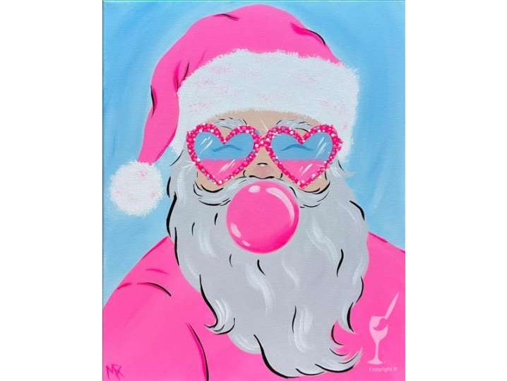 Santa's Chic and Blowing Bubbles