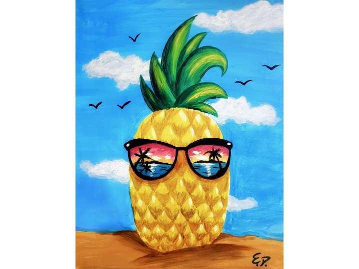 A Beachy Pineapple Enjoys His Days