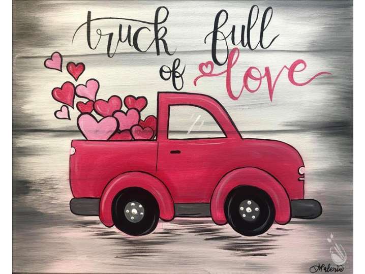 Truck Hauling a Bed Full of Hearts - Baytown