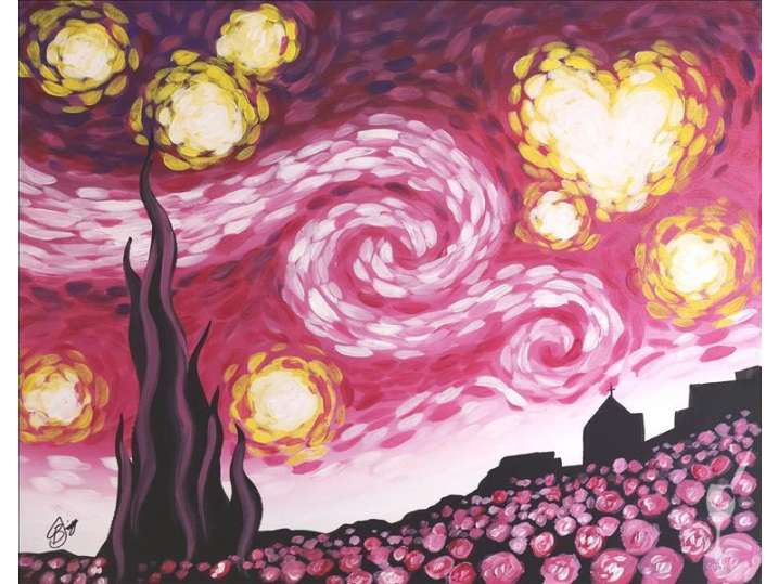 Swirling Skies Above a Field of Flowers - Baytown