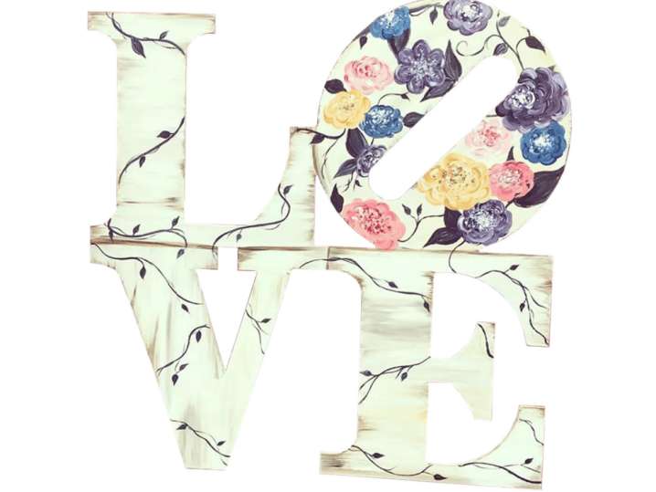 Floral Love Sign