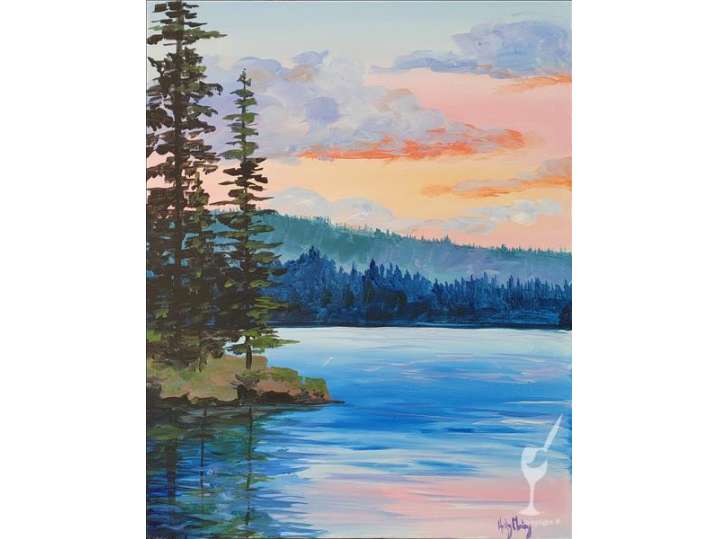Paint and Sip - Pastel Sunset Reflections - Denver | Classpop!