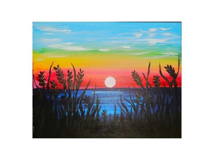 Paint and Sip - Sunset Silhouette Shoreline - Sacramento | Classpop!